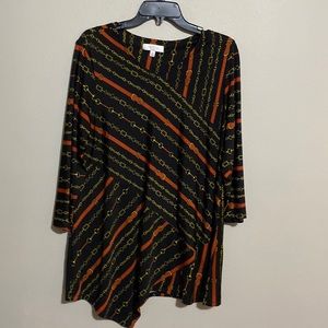 Fake chain belt shirt